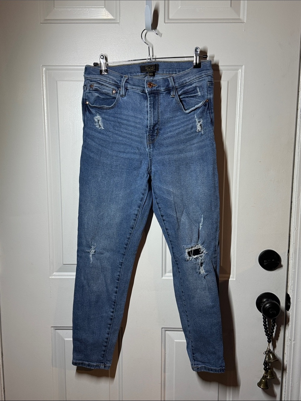 RACHEL Rachel Roy Women’s Distressed Blue Skinny Jeans